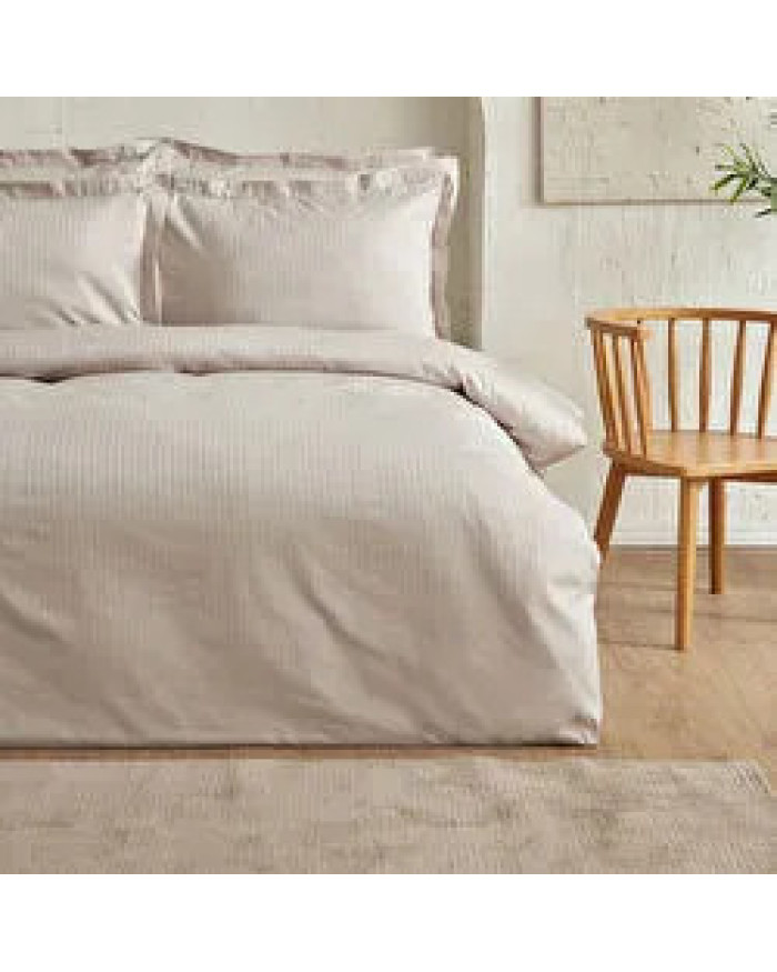 Karaca Home Uniq %100 Pamuk Saten Çift Kişilik Nevresim Takımı Bej
