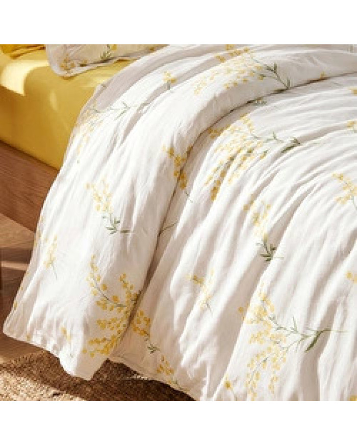 Karaca Home Loretta %100 Pamuk Çift Kişilik Nevresim Takımı Sarı