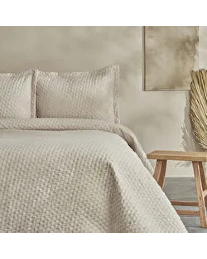 Karaca Home Breeze Soft Çift Kişilik Yatak Örtüsü Takımı Ekru