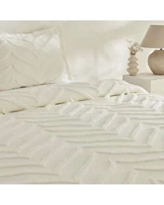 Karaca Home Arlina Geo Tek Kişilik Yatak Örtüsü Takımı Ekru