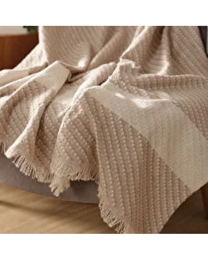 Karaca Home Wilma Bej Throw Battaniye 130x170 cm