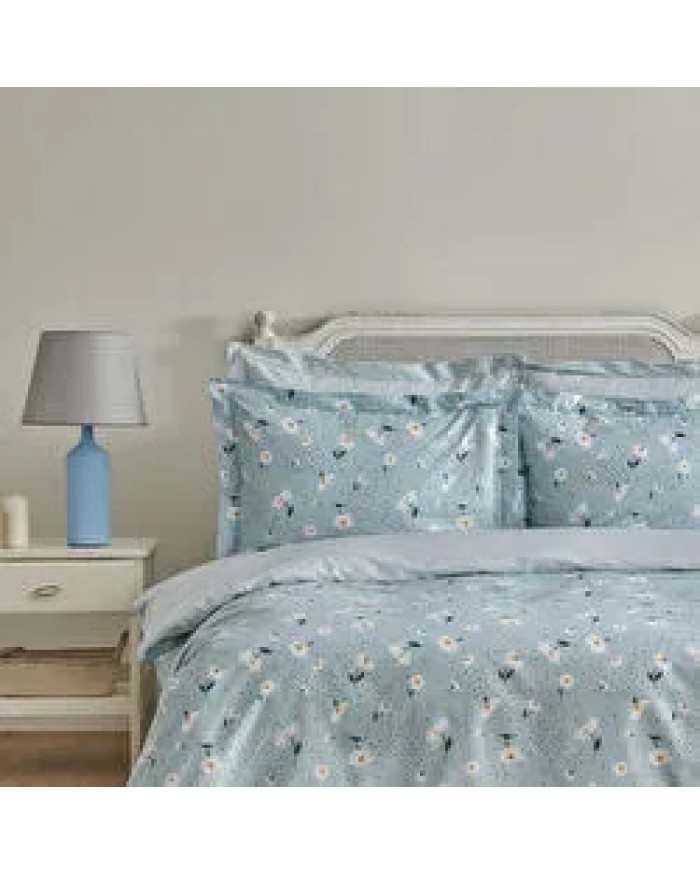 Karaca Home Daisy %100 Pamuk Tek Kişilik Nevresim Takımı Mint