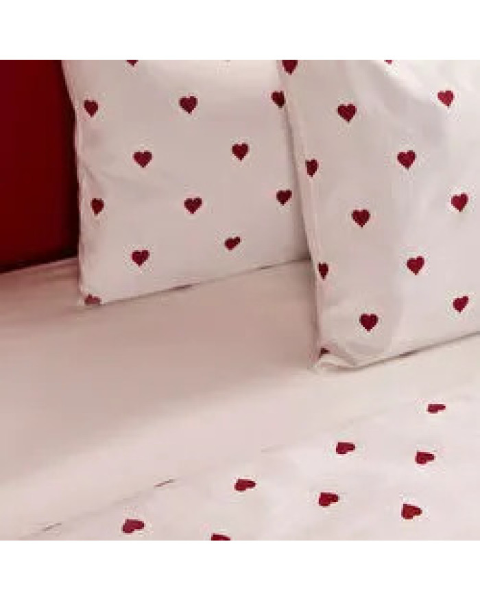 Sarah Anderson Amour Kalp Desenli Tek Kişilik Nevresim Takımı