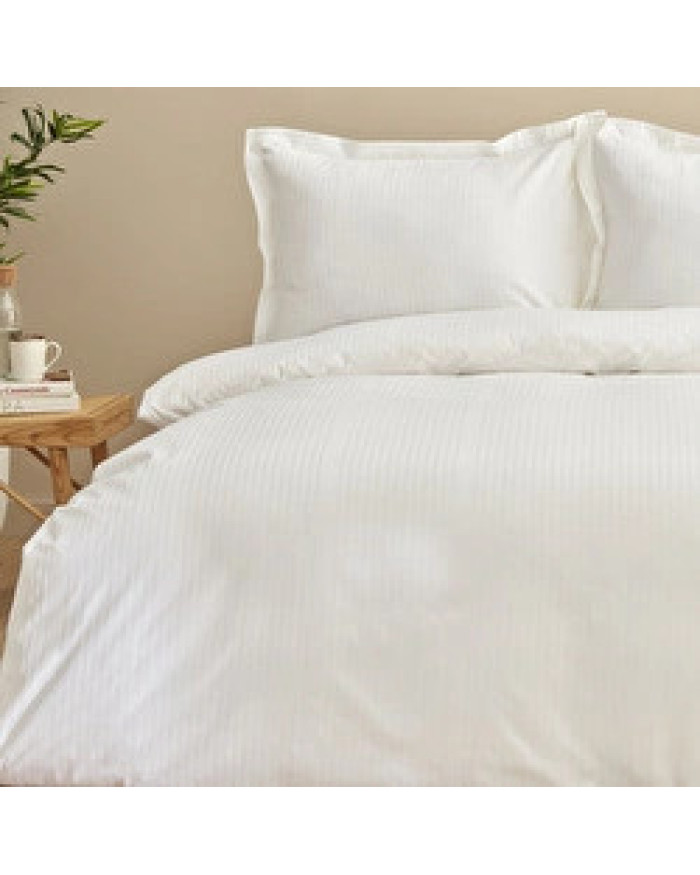 Karaca Home Uniq %100 Pamuk Tek Kişilik Saten Nevresim Takımı Beyaz