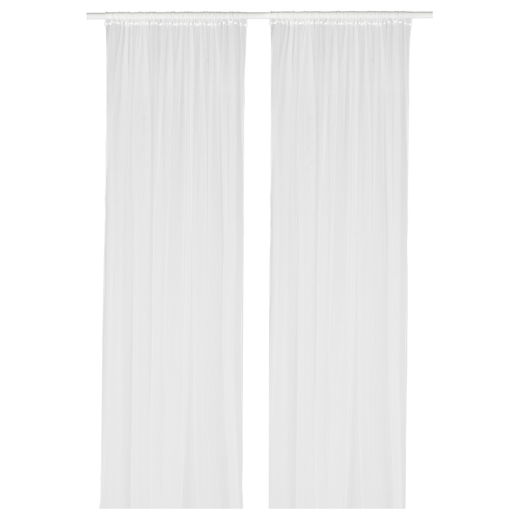 IKEA LILL beyaz 280x300 cm tül perde/2 kanat - 10070262